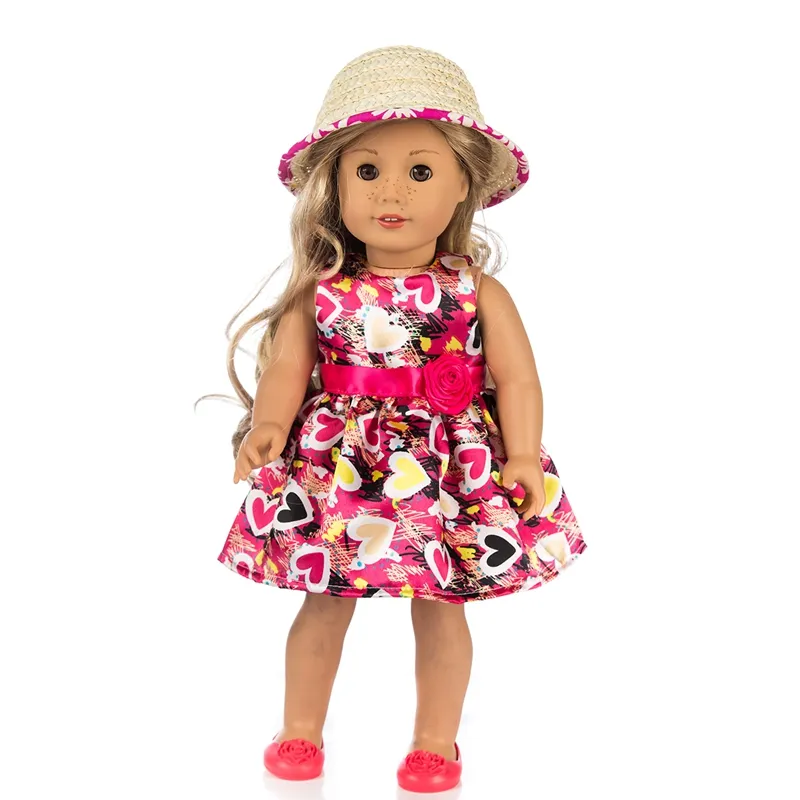Amyove 18 Inch Girl Dolls Ropa de Cuero de Invierno Accesorios para muñecas Negro Sin Zapatos 