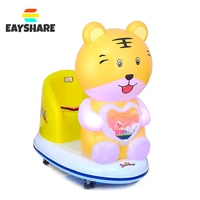 Machine de jeu commerciale pour enfants de voiture à bascule à pièces de modélisation d'animaux de dessin animé en gros