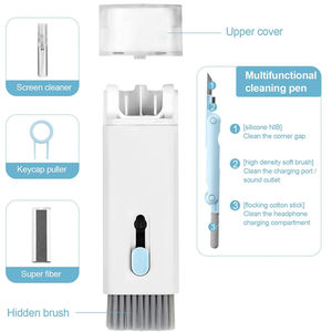 Kit de Limpieza Multifuncional 7 en 1 para Teclado de Computadora, Cepillo, Lápiz de Limpieza para Auriculares, Limpiador de Pantalla de Teléfono, Extractor de Teclas - Product Image 5