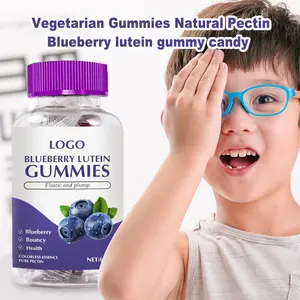Buah alami Pectin Gummies suplemen Blueberry Gummy Candy anthocyanin