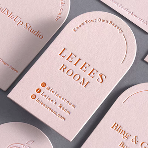 拱形豪华3D商务纸板印刷可定制凸版压纹插页棉纸卡 - Product Image 6