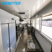 WEBETTER Food Truck Carré Mobile Vintage pour Crème Glacée, Poulet Rôti, Grand Burger, Remorque de Restauration, Équipement de Cuisine