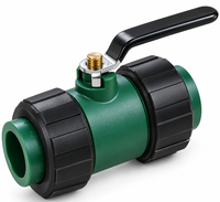 Robinet à bille double union en laiton chromé avec joint PTFE pour eau chaude et froide, 20-63 mm, 20 bars