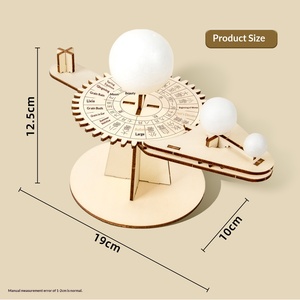 Modello Fai-da-Te del Sistema Solare con Globo a Tre Sfere Sole-Luna-Terra, Progetto Scientifico per Bambini, Materiale per Asilo e Scuola Elementare - Product Image 4