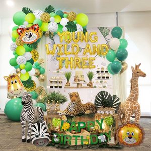 Decoraciones <span class=keywords><strong>de</strong></span> Cumpleaños con Temática <span class=keywords><strong>de</strong></span> Jungla <span class=keywords><strong>de</strong></span> LIMÓN, Guirnalda <span class=keywords><strong>de</strong></span> Globos <span class=keywords><strong>de</strong></span> <span class=keywords><strong>Safari</strong></span>, Globos <span class=keywords><strong>de</strong></span> Animales Salvajes y <span class=keywords><strong>de</strong></span> Papel <span class=keywords><strong>de</strong></span> Aluminio, Pancarta <span class=keywords><strong>de</strong></span> Feliz Cumpleaños - Product Image 2