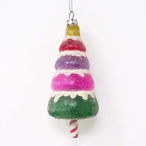 China factory wholesale 2024 christmas ornament colorful butter cookies christmas tree decorations