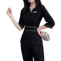 Logo personnalisé élastique de haute qualité massage thaïlandais industrie de la beauté salon technicien vêtements de travail femmes tunique spa uniforme pour dame