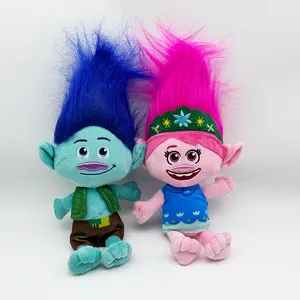 I troll dei cartoni animati caldi si uniscono giocattoli di peluche elfo dai capelli magici morbido produttore di bambole peluche giocattolo