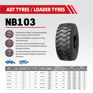 Neumático para Cargadora <span class=keywords><strong>ADT</strong></span> 17.5R25 20.5R25 23.5R25 26.5R25 29.5R25, Neumático Todoterreno de Alta Resistencia para Construcción y Minería, Venta al por Mayor NB103 E3 - Product Image 4