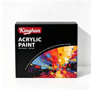 Juego de 36 Colores de <span class=keywords><strong>Pintura</strong></span> Acrílica de 60 ml en Botellas para Proyectos de Arte en Estudio y Escuela <span class=keywords><strong>con</strong></span> Calidad Duradera y Resistente al Desgaste - Product Image 1