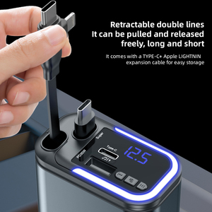 <span class=keywords><strong>Chargeur</strong></span> rapide 5-en-1 avec lecture Bluetooth, <span class=keywords><strong>chargeur</strong></span> de voiture <span class=keywords><strong>super</strong></span> rapide avec 2 câbles, affichage LED et lecture MP3 - Product Image 6