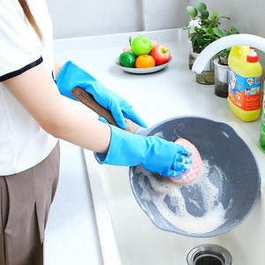 Guantes de Trabajo de Látex Impermeables, Grosor Medio, Ajuste Flexible y Cómodo para Lavar Platos, Lavar Ropa, Jardinería, Limpieza de Autos - Product Image 6