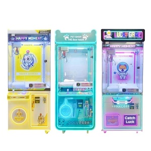 Mini máquina de garras con grúa LED blanca, juego recreativo de arcade con letrero personalizado y soporte para premios para tienda de juguetes - Product Image 3