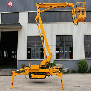 Plataforma elevadora araña eléctrica CE, elevador de brazo araña sobre orugas diésel - Product Image 1