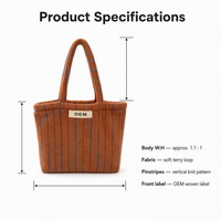 Sac fourre-tout de luxe personnalisé en tissu éponge pour femme, rayé, à bandoulière, pour la plage, les voyages, la natation, l'été, vente en gros