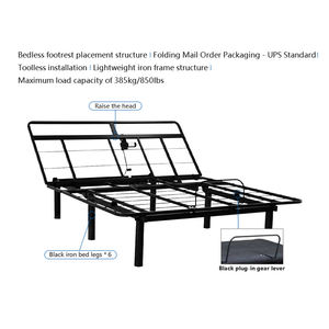 Luxury Modern Furniture metal mesh electrically adjustable bed frame with upward adjustable metal <b>head</b> frame - Product Image 2