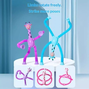 Juguete Sensorial Antiestrés de Jirafa Elástica Personalizada al por Mayor con Luz LED y Ventosa para Niños, Alivio de la Ansiedad y Juego - Product Image 3