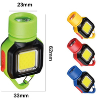 Lampu senter berkemah portabel, Gantungan Kunci lampu kerja Mini, lampu peringatan merah dapat diisi ulang USB luar ruangan