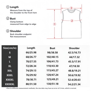 Camiseta Deportiva para Hombre, Poliéster/Algodón, Transpirable, Ecológica, Verano, Culturismo, Sin Mangas, con Bordado 3D - Product Image 6