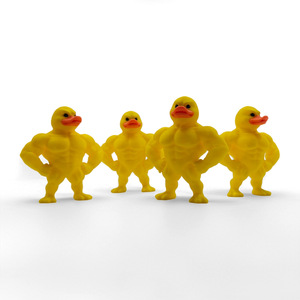 Durable Plastic 3D Printed Muscular Duck <b>Statue</b> Unique Bodybuilder Duck Gift Resin Animal Sculpture for Home Office Desk Decor - Product Image 1