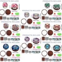 Boîte à goûter en bois personnalisée d'usine, boîte à bonbons à peinture de pierres précieuses, boîte organisatrice d'art de pierres précieuses, kit de broderie, kits de mosaïque, outils modernes