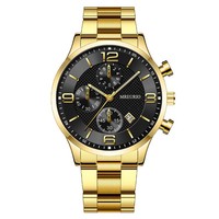 Jam Tangan Quartz Pria Desain Fashion Grosir dengan Tali Baja Anti Karat dan Dial Penunjuk, Cocok untuk Hadiah, Relogio Masculino