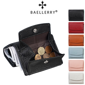 กระเป๋าใส่เหรียญหนังแท้สำหรับผู้หญิง Baellerry กระเป๋าสตางค์ขนาดเล็กสีพื้นลายลิ้นจี่ สำหรับจัดเก็บของใช้ในบ้าน - Product Image 2