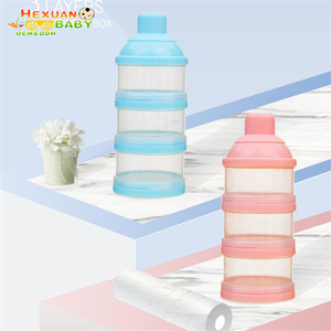 Boîte de rangement Portable à 3 couches, pour nourriture pour bébés, essentielle, céréales, lait en poudre, design de dessin animé, conteneur de lait pour enfants en bas âge - Product Image 1