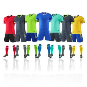 ชุดเสื้อเจอร์ซีย์ฟุตบอลสำหรับผู้ชายชุดเล่นฟุตบอลย้อนยุคสีเหลืองส้มวินเทจสำหรับเด็ก
