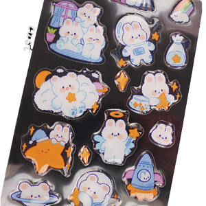 Custom Kraft Paper UV Varnished Digital Printed Waterproof Glossy Adhesive Stickers Strong Adhesive Custom Company Promotion