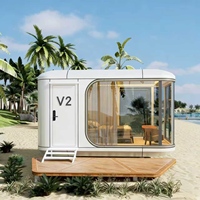 Maison-capsule en aluminium imperméable de haute qualité pour hôtel mobile, villa avec design moderne