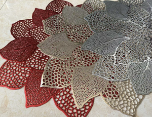 Manteles Individuales de PVC Vinilo Metálico Acolchado con Diseño Floral, Decorativos para Mesa de Comedor, Manteles Individuales de Lujo, Venta al Por Mayor - Product Image 5