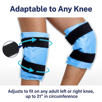 Attelle de Genou et de Cheville Réutilisable en Nylon Flexible Multi-Usages avec Compresse Froide pour Soulagement des Douleurs au Genou, à la Cheville et à l'Épaule, et Arthrite