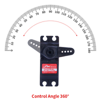 Moteur Servo Numérique Sans Noyau JX PDI-HV5932MG Haute Tension 6-8.4V à Engrenages Métalliques/Plastiques, Rotation 120/360 Degrés, Pièces pour Avions RC