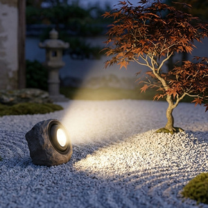 Luces <span class=keywords><strong>Solares</strong></span> para Jardín, Color Marrón Piedra Artificial, Luz Blanca Cálida para Caminos de Jardín, Césped, Rocallas y Paisajes, Suministro de Marca Privada - Product Image 6