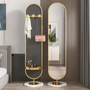 モダンスタイルの部屋装飾ドレッシングフロアスタンディングミラー回転可能なフルレングスミラー - Product Image 6