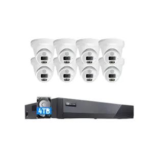 5mp Poe Indoor and Outdoor Night Vision Monitoring Network Vu System 8-channel H.265 Waterproof Cctv Camera