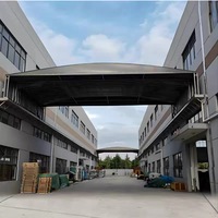 Tente pliante résistante au vent pour entrepôt logistique avec hauteur personnalisée et structure en tuyaux galvanisés