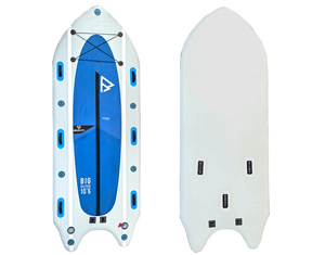 บอร์ดยืนพาย PVC แบบเป่าลมกันน้ำทนทานสำหรับกีฬาทางน้ำทีมยักษ์แบบปรับแต่งได้หลายคนสำหรับกีฬาทางน้ำ - Product Image 1