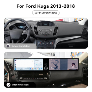 ZWNAV Double écran de navigation multimédia virtuel de 12,3 pouces, navigation GPS Android 13 pour Ford <span class=keywords><strong>Escape</strong></span> 2013-2018, mise à niveau - Product Image 2
