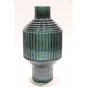 แจกันแก้วลายแนวตั้งสไตล์ยุโรปทรงพุงใหญ่ - Product Image 2