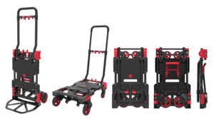 Chariot pliable à main en aluminium 2-en-1 pour entrepôt chariot à main en aluminium robuste FW-90TP de manutention - Product Image 2