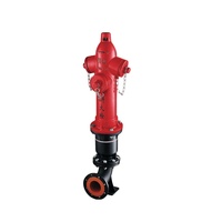Hydrant d'incendie Minshan HY001 BS750 Dn100 à deux voies avec valve oblique en fonte, revêtement époxy rouge et jaune
