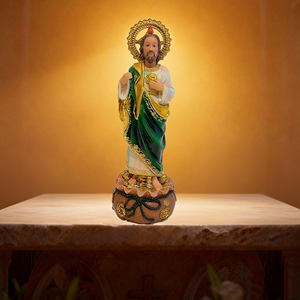 Figura Religiosa de la Sagrada Familia, Jesús y Virgen María, Pintada a Mano, Modelo de Resina para Decoración del Hogar, Regalo de Navidad Personalizado, RF-183 - Product Image 4