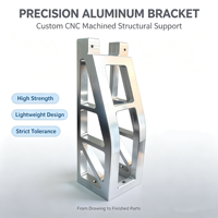 Support de cadre structurel creux en alliage d'aluminium anodisé usiné avec précision par brochage et fraisage CNC 5 axes OEM