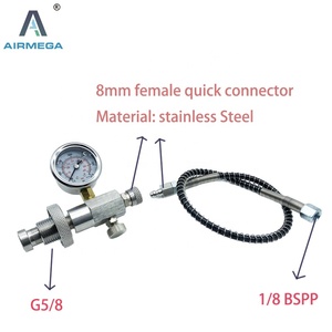 Valve <span class=keywords><strong>de</strong></span> remplissage <span class=keywords><strong>de</strong></span> <span class=keywords><strong>bouteille</strong></span> <span class=keywords><strong>de</strong></span> <span class=keywords><strong>gaz</strong></span> PCP en acier inoxydable <span class=keywords><strong>pour</strong></span> station <span class=keywords><strong>de</strong></span> remplissage, <span class=keywords><strong>adaptateur</strong></span> <span class=keywords><strong>de</strong></span> charge, ensemble d'adaptateurs <span class=keywords><strong>de</strong></span> remplissage, 1/8 BSPP, tuyau <span class=keywords><strong>de</strong></span> 20 pouces - Product Image 3