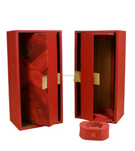 Cajas de vino rígidas de lujo personalizadas, diseño giratorio para velas de vino, embalaje cosmético con lámina personalizada - Product Image 1