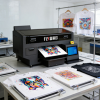 Machine d'impression numérique DTG Fuliyin Fly 200 pour chemises, chapeaux, sacs - Double tête 4800 DPI Encre à base d'eau