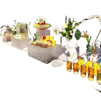Traiteur Buffet Vertical Tube Boîte Personnalisé Carré Transparent Acrylique Alimentaire Présentoir Boîte De Base Alimentaire