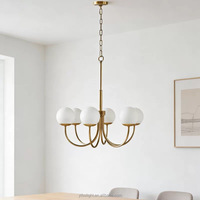 Lustre globe noir moderne, lustre sur mesure, luminaires d'usine pour la décoration de la maison, luminaires pour le salon, luminaires pour la maison